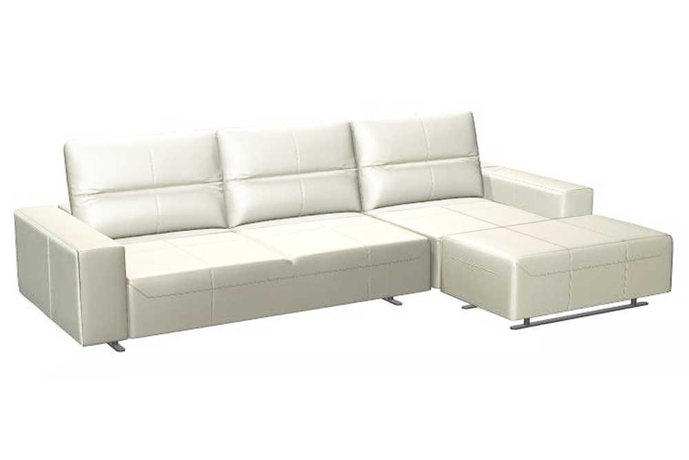 3P Sofa + Half ottoman (Leather) (Used)　