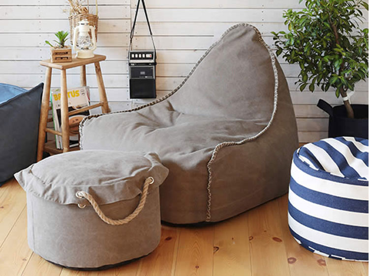 Bean bag w/Stool (Fabric) (Used)